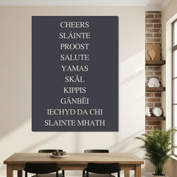 Global Cheers Multilingual Toast - NicheCanvas