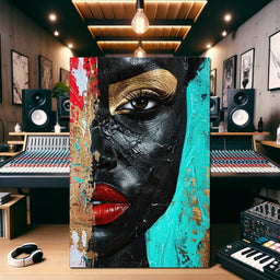 Golden Gaze of Mystery - NicheCanvas