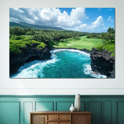 Ocean's Edge Golfer Dream - NicheCanvas