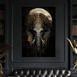 Golden Pharaoh Elephant King - NicheCanvas