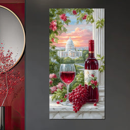 Capitol Tranquility & A Cup of Wine - NicheCanvas