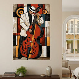 Cool Jazz Rhythm And The Upright Bass - NicheCanvas