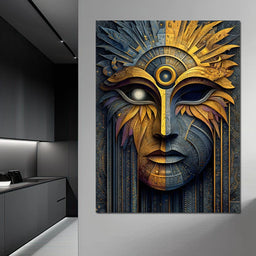 Golden Dawn Masked Fusion - NicheCanvas