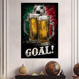Italian Football Beer Goal - NicheCanvas