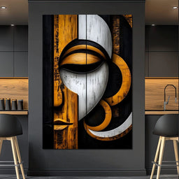 Golden Lattice of Reflection - NicheCanvas