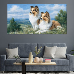 Pastoral Collie Companions - NicheCanvas