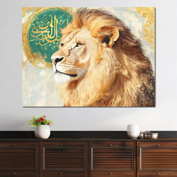 Golden Majestic Lion - NicheCanvas