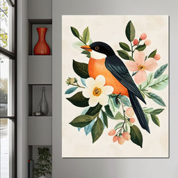 Radiant Songbird Elegance - NicheCanvas