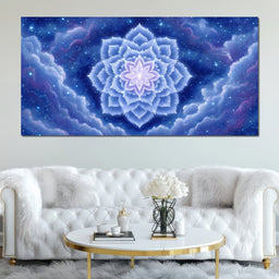 Celestial Lotus Nebula Dance - NicheCanvas