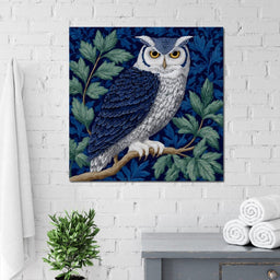Majestic Owl Among Leaves - NicheCanvas