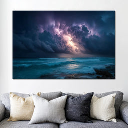 Tempest Sky Over Ocean Waves - NicheCanvas