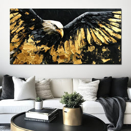 American Eagle in Gold & Black - NicheCanvas