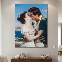 Regency Lovers Coastal Kiss - NicheCanvas