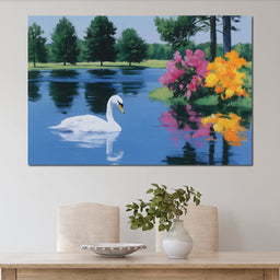 Swan Lake Reflections - NicheCanvas