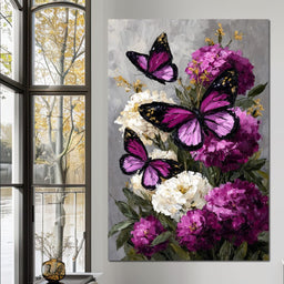 Amethyst Butterflies Bouquet - NicheCanvas
