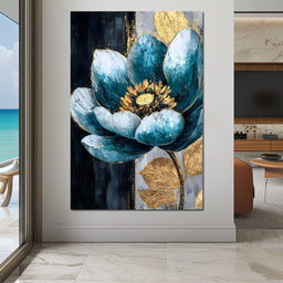 Radiant Petals Golden Harmony - NicheCanvas