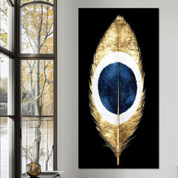 Golden Feather Midnight Eye - NicheCanvas
