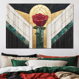 Golden Rose Radiance Reverie - NicheCanvas