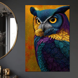 Radiant Nocturnal Guardian Owl - NicheCanvas