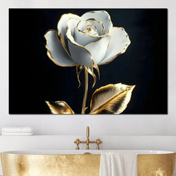 Golden Elegance of Petals - NicheCanvas