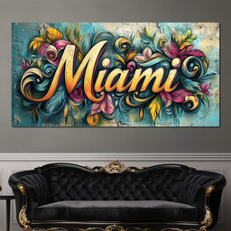 Miami Floral Wonder - NicheCanvas