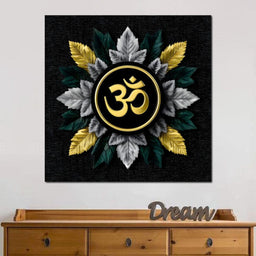 Golden Leaf Mandala Aura - NicheCanvas