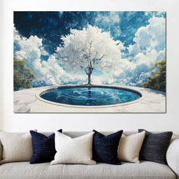 Whispering Celestial Oasis - NicheCanvas