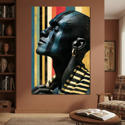 Pan Africa Colours Silhouette - NicheCanvas