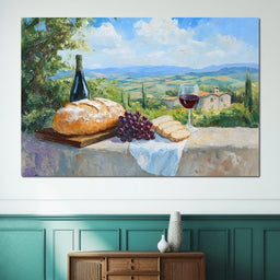 Tuscan Feast Panorama - NicheCanvas