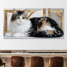 Mystic Feline Repose - NicheCanvas