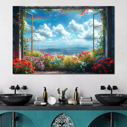 Blossom Breeze Panorama - NicheCanvas