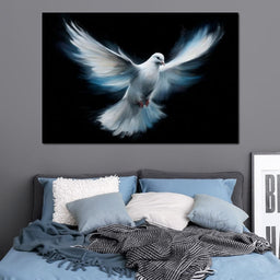 Ascending White Wing Motion - NicheCanvas