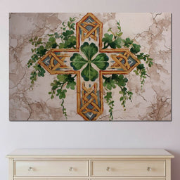 Celtic Cross Clover Wreath - NicheCanvas