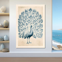 Royal Crest Of The Indigo Plumage - NicheCanvas