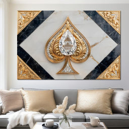 Golden Spade Diamond Majesty - NicheCanvas