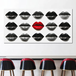 Sensual Lips Bold Defiance - NicheCanvas