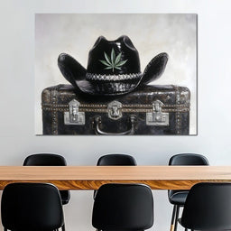 Cowboy Spirit on Vintage Case - NicheCanvas