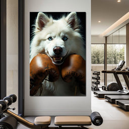 Samoyed Pugilist - NicheCanvas