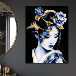 Golden Kintsugi Porcelain Spirit - NicheCanvas