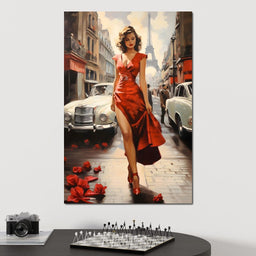 Glamour in the Streets of Paris - NicheCanvas