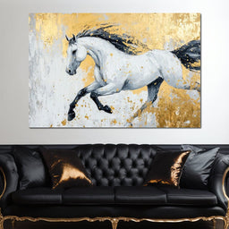 Golden Freedom Gallop - NicheCanvas