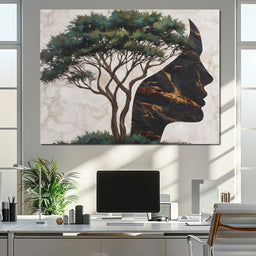 Majestic Silhouette Beneath Branches - NicheCanvas