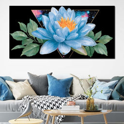 Cosmic Lotus Stardust Flourish - NicheCanvas