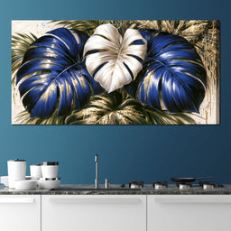Gilded Foliage Under Midnight Light - NicheCanvas