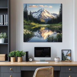 Mountaintop Reflections - NicheCanvas