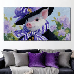 Piglet Lavender Elegance Parade - NicheCanvas