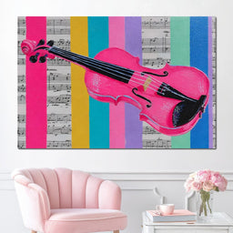 Vibrant Melodies Violon Unleashed - NicheCanvas