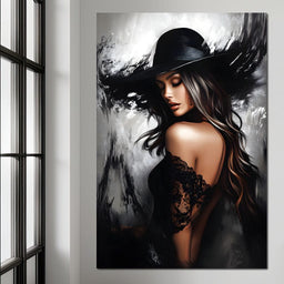 Noir Elegance Shadowscape - NicheCanvas