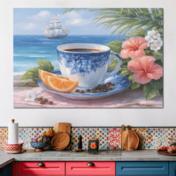Seaside Morning Tranquility Coffee - NicheCanvas