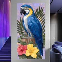 Tropical Parrot Gaze - NicheCanvas